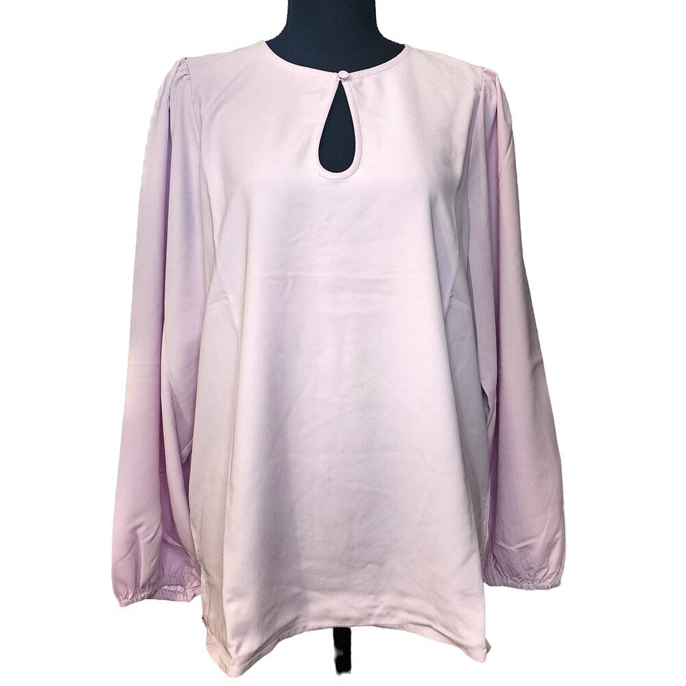 J.Crew Puff Sleeve Satin Crepe Top Lavender Women's SZ MT - NWT